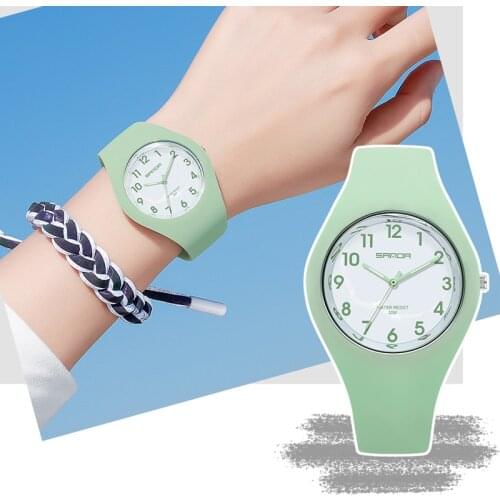 SANDA Top Brand Luxury Ladies Watch 50M Waterproof Women Watches Digital Quartz Watch Women Silicone Strap Fashion Montre Femme