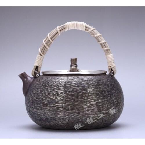 Teapot, kettle, hot water teapot, iron teapot, stainless steel kettle, tea bowl, six styles to choose from, handmade S999 sterli