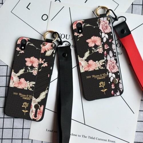 Luxury Rose Stand Strap Cover For XiaoMi Redmi 5A 6 6A 3D Emboss Flower phone Case For Redmi 7 10X Pro 7A 8A 8 9A 9C 9AT 9T 9i