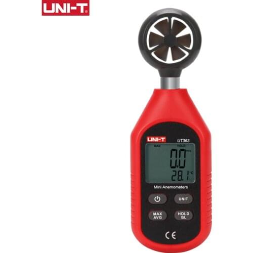 UNI-T UT363 UT363BT Wind Speed Tester Digital Mini Anemometer Sensor LCD Backlight 0-30m/S Temperature Tester Anemometro