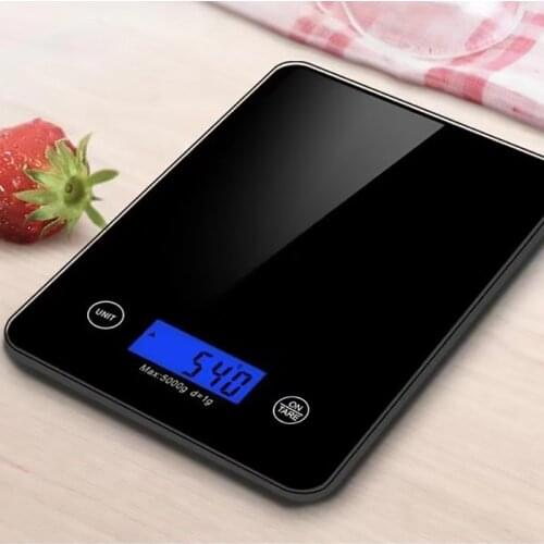 Digital Kitchen scale smart electronic food scale 1 gram balance High precision mini Glass surface