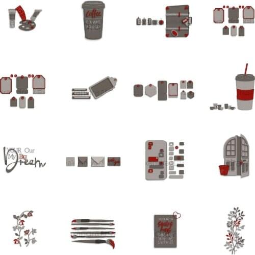 Cup Card Holder New Mini Die Leaf Flower Metal Die Cutting 2021 New Diy Die Molds Scrapbooking Paper Making Cuts Crafts Big Die