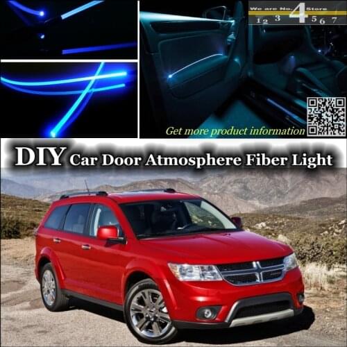 For Dodge Journey / JC / JCUV interior Ambient Light Tuning Atmosphere Fiber Optic Band Lights Door Panel illumination Tuning
