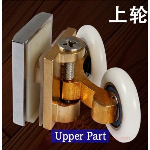 Shower Rooms Cabins Pulley Shower Room Roller Upper Part Diameter 25.5mm,Thickness 5.5mm, Brass materal. 4pcs/lot