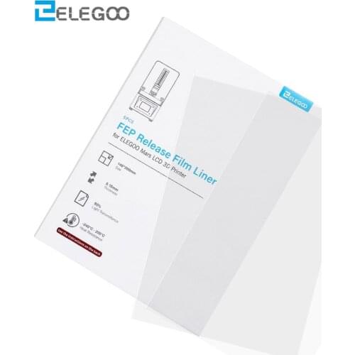 ELEGOO 5PCs FEP Release Films Set 140200 MM 0.127mm Thickness for Mars MARS PRO SLA LCD 3D Printer 3D Printer Parts Filament