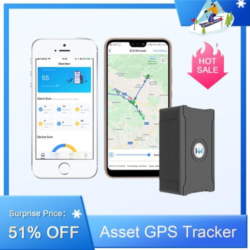Free Installation GPS Tracker Car Battery Keeps about 30 Days Travel Logistics Anti Theft Vehicle Tracking Device with Sim Card