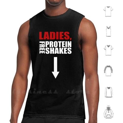 Ladies , Free Protein Shakes Tank Tops Vest Sleeveless Ripped Generation Zyzz Lifting Lift Bodybuilding Gym Motivation Gym