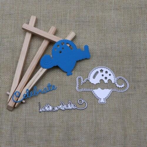 Metal Cutting Dies Hot Air Balloon Celebration for Decor Album Cards Paper Craft DIY Scrapbooking Template 2021 New Arrival