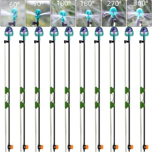 MUCIAKIE 10-30PCS Adjustable Angle 60/90/180/270/360 Degrees 50cm 100cm 4/7mm Hose 50cm Filberglass Garden Sprinklers Nozzle