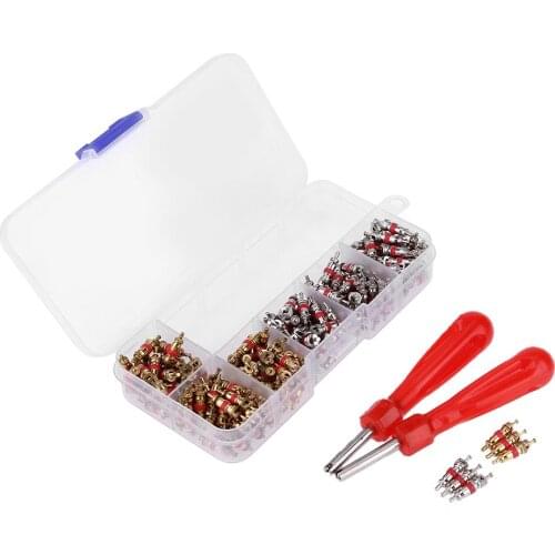 VODOOL 242Pcs/Set R134a Universal Car A/C Air Conditioner R134a Valve Core Auto Air Conditioner Tools Repair Valve Remover Kit