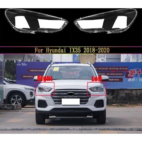 Car Headlight Cover Lens Glass Shell Front Headlamp Transparent Lampshade Auto Light Lamp For Hyundai IX35 2018 2019 2020