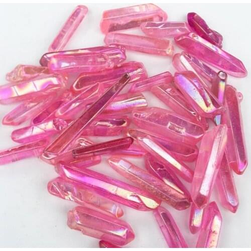 Aura quartz crystals specimen natural stone minerales gemstones pedras para artesanato reiki feng shui decoration