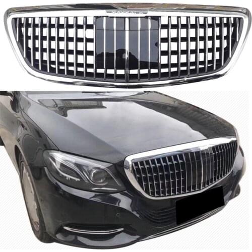 Front Racing Billet Bumper Grille Upper Facelift Grill For Mercedes Benz E-Class W213 2016 2017 2018 2019 Mayb Style