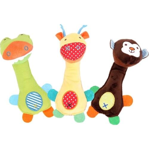 Pillow Toys For Dogs Cats Pet Sounding Toy Cute Zoo Series Plush PP cotton Rattle BB Stick Dog Toy Dog Accessory Dog Training