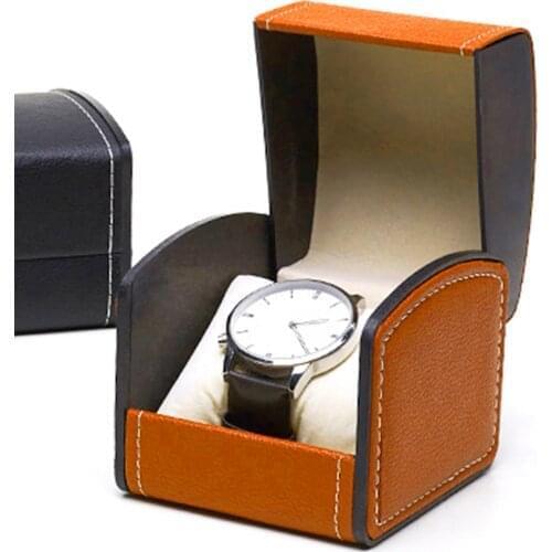 Portable Black PU Leather Watch Case Storage Box Holder Organizer Bracelet Jewelry Box Display Best Gift