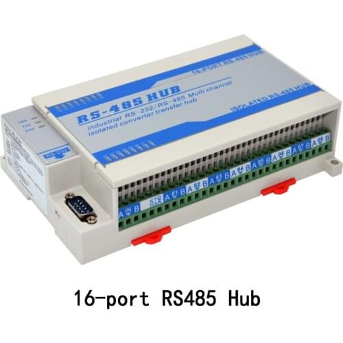 Lightning protection isolated bidirectional 16 way 16 port RS485 hub hub sharing device splitter