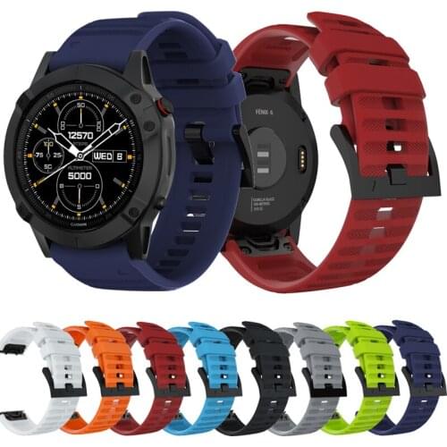 22mm Quick Release Silicone Sport Easy fit watch strap for Garmin Fenix 5 5plus /6 6 plus 945 Approach S60/forerunner935 strap