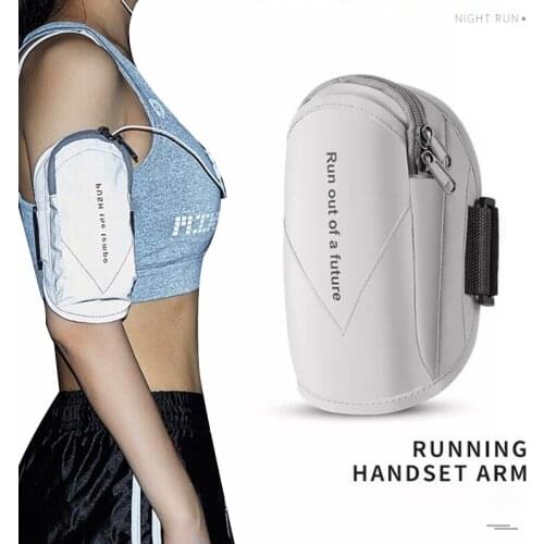 Running Bag Outdoor Sports Wrist Bag Cycling Running Anti-Slip Perspiration Arm-Band Reflective Mobile Phone Bag for Mobile