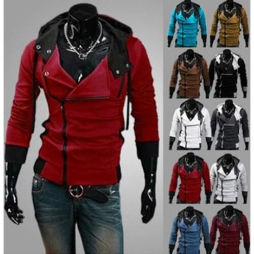 Mens hoodies Patchwork Sweatshirt Hoodies Clothing Casual Loose Fleece Warm Streetwear Male Fashion Autumn Winter Outwear