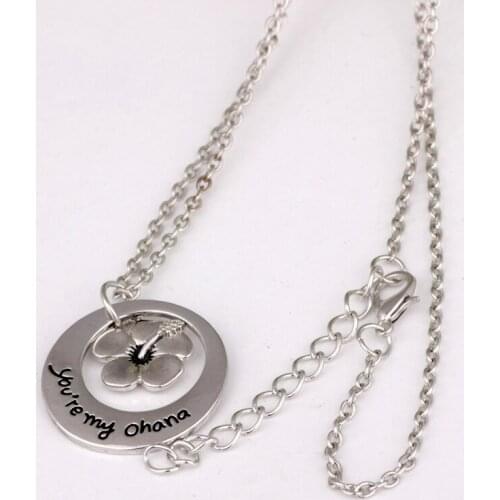 You‘re my ohana Pendant Necklace Unisex Trendy you are my ohana Necklace Nice Gifts for Lovers
