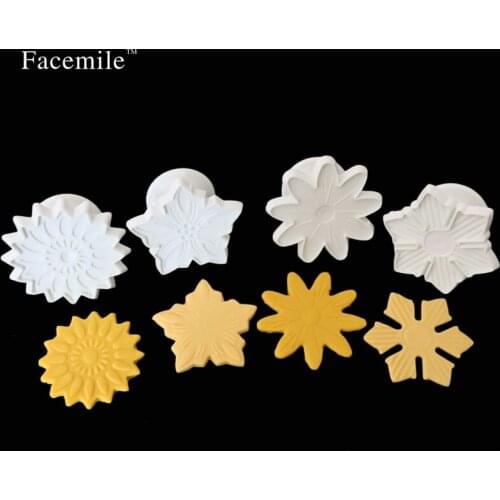 Cake Topper Decoration Fondant Cake Sugar Chocolate Embossing Cutter Mold for Christmas Snow Making