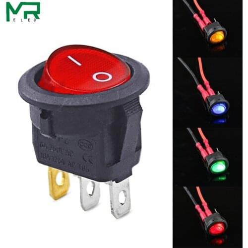 1PCS 12v led switch 20A 12V Light Switch Power Switch Car button lights ON/OFF 3pin Round Rocker Switch
