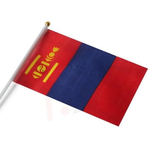 14 * 21 cm Mongolia hand signal waving flag small banner flags
