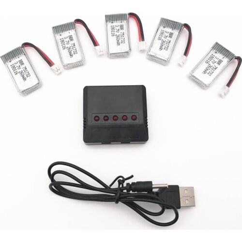 5pcs/10 PCS 3.7V 260mAh 30C Lipo Battery and X5 Charger for H36 F36 For Eachine E010 Mini RC Quadcopter drone part wholesale