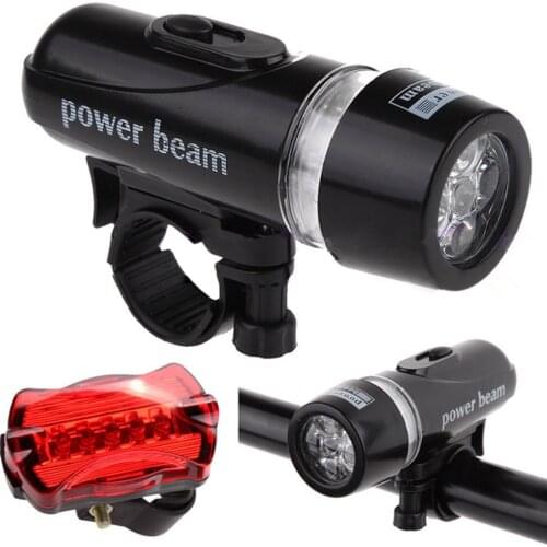 5 LED Lamp Bike Bicycle Light set Waterproof Front Head Light + Rear Safety Flashlight Set Mountain Cycle Headlight Lamp hiking