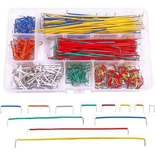 560Pcs 14 Lengths Jumper Wire Kit Pre-Formed Solderless Breadboard Multicolored Cable 2~125mm Assorted With A Storage Box
