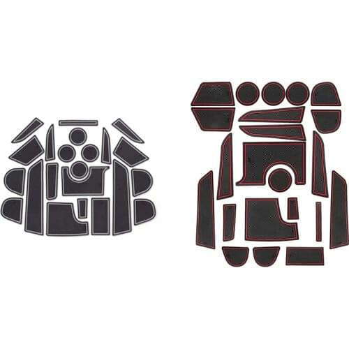 22PCS for Dodge Charger 2015-2021 Accessories Door Pocket Pad, Cup Holder Insert,Center Console Shifter Liner Mat