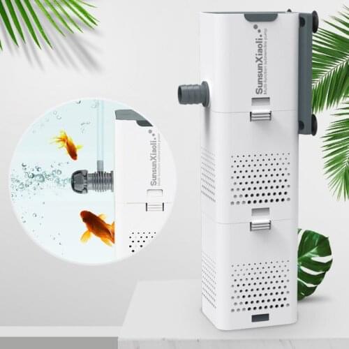 Aquarium Internal Filter Pump Fish Tank Submersible Turtle Spray Flow Biological B2QB