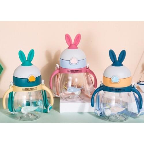 Baby Bottle Anti Colic Air Vent Wide Neck Natural Nursing Feeding Bottle Infant BPA Free 280/320ml Baby Care With Strap