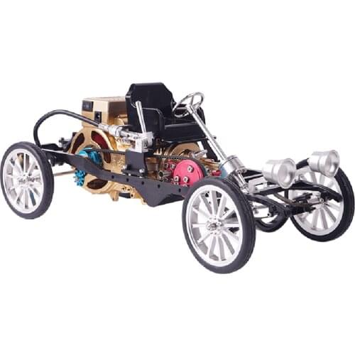 Full Metal Single Cylinder Gasoline Engine DIY Electric Vehicle Metal Assembly Model Building Kits Educational Teaching Toy Gift