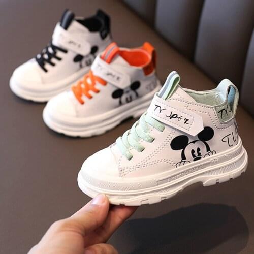 Kids Shoes Fashion Childrens Casual Sports Shoes Autumn New Cartoon Boys and Girls Middle Cut Baby Sports Shoes1-8Y Baby Shoes