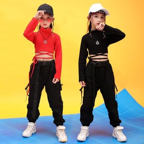 10 12 14 16 Year Old Girls Boutique Performance Clothes Spring Autumn Girl Jazz Dance Performance Clothes Hip-hop Two Piece Suit