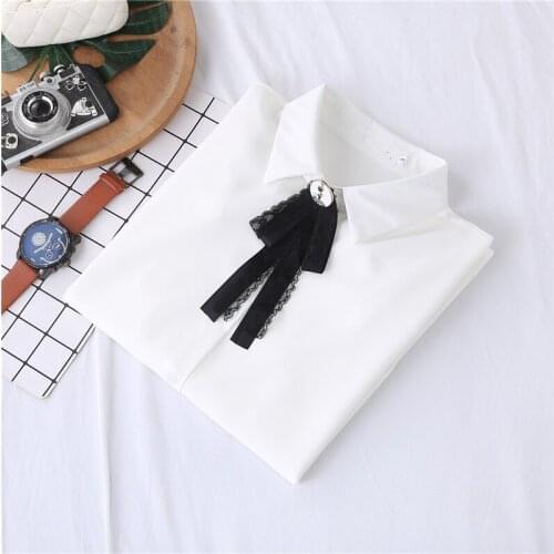 Elegant Fashion Womens Tops Solid White Bow Blouses Office Wearing OL 2021 Autumn Full Sleeve Ladies Beading Blusas Female