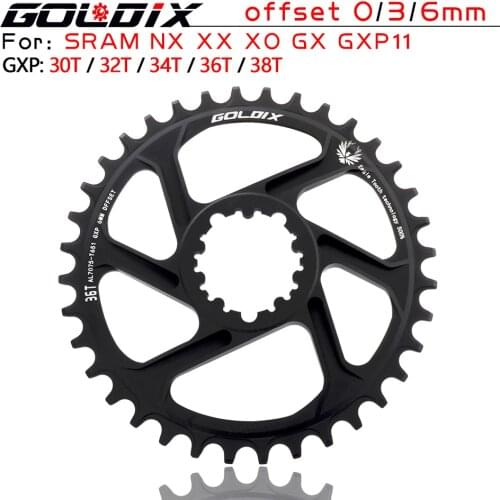 GOLDIX GXP Bike MTB Mountain Bike 30T/32T/34T/36T/38T Crown bicycle chainring for Sram 11/12S NX XX XO GX GXP11 single disc t