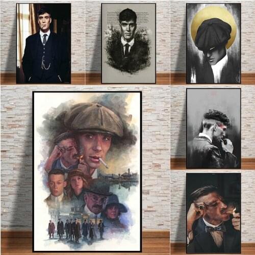 Peaky Blinders Cillian Murphy TV Show Canvas Painting Movie Posters Prints Wall Art Picture Cuadros Home Decoration Room Decor