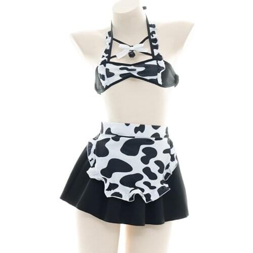 JIMIKO game uniform ladies cow underwear anime cosplay sexy cos costumes maid Erotic Serve Costumes Kawaii Outfit schoolgirl New