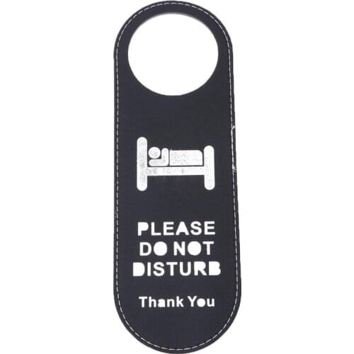 Door Sign Leather Do Not Disturb Door Hanging Sign Cleaning Double-sided Door Tags Shop Pendant for Club Cafe Hotel