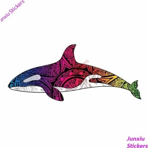 Hot Sell Orca Whale Cartoon Anime Vinyl Car Stickers Camper Sticker Decal Waterproof Accessories for JDM SUV RV VAN