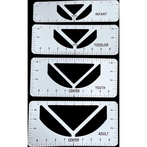 4PCS Transparent T-Shirt Alignment Ruler Craft Ruler With Guide Tool Fashion 2021 Sewing Tools For Adult Youth Toddler Design