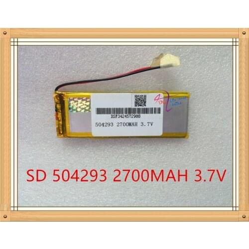 L degree of energy 3.7V polymer lithium battery 504293 2700mAh instrument navigation rechargeable batteries