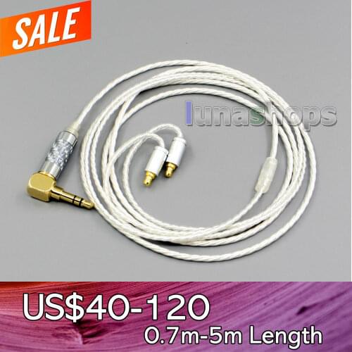 LN006457 XLR Balanced 3.5mm 2.5mm Hi Res Silver Plated Headphone Cable For Sennheiser IE400 IE500 Pro