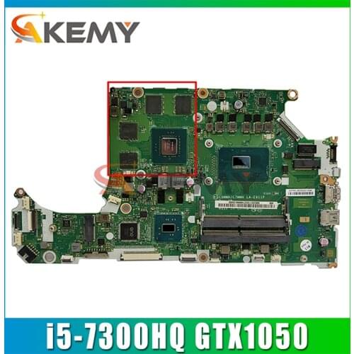 For ACER AN515-51 A715-71G laptop motherboard LA-E911P NB.Q2Q11.003 NBQ2Q11003 i5-7300HQ GTX1050 tested 100% working Mainboard