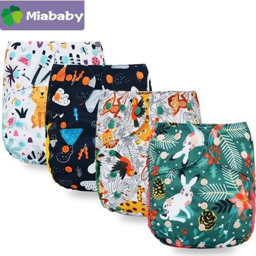 Miababy ECO-friendly Big XL Cloth Diaper Cover for Baby 2 Years and Older, Stay-dry inner,Adjustable Cloth Nappy