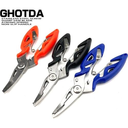 Multi-Functional Fishing Pliers Anti-Skid Stainless Scissors Line Cutter Braid