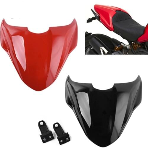 Motorcycle Rear Tail Pillion Passenger Hard Seat Cover Cowl Fairing for Ducati Monster 821 Dark 2014-2021 2015 2016 Black Red