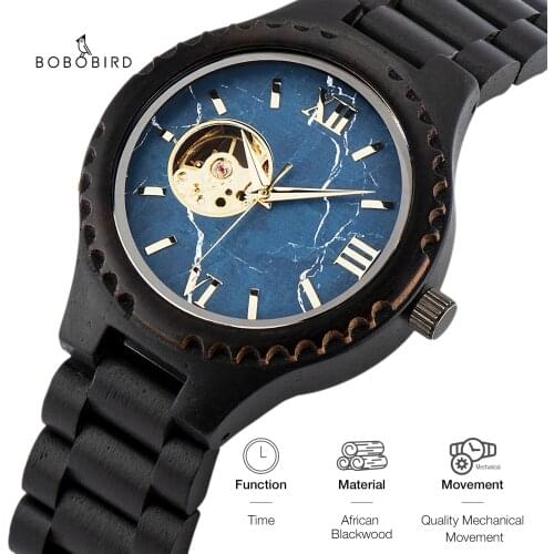 BOBO BIRD Men Watch Automatic Mechanical Wristwatches Multi-functional Wooden Watches Male relogio masculino Wood Watch Boxes